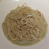 リストランテ ラ チャウ - ヤリイカとバジリコのクリームソーススパゲッティ
