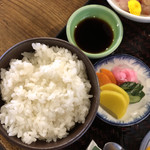 菰山亭 - ご飯、香の物