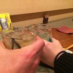 どろや - H.31.2.28.夜 ハイボール vs 梅酒ソーダ de 乾杯♪