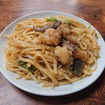 橋野食堂 - ホルモンうどん 2玉（890円）2019年4月