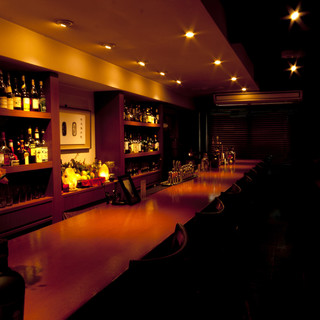 Enjoy an adult date or drinking alone in a calm and moody space.