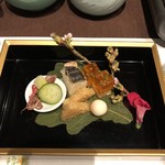高見屋 最上川別邸 紅 - 前菜✨煮こごり好きなのでうれしい^ ^