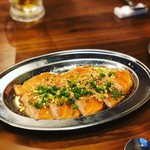 Korean style salmon carpaccio