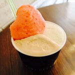 ジェラテリア アクオリーナ - フラーゴラ、カラメッロ・サラート、フレッシュミルク