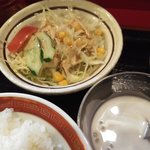 Chuugoku Kateiryouri Shanhaiya - サラダ　ごはん　タピオカデザート
