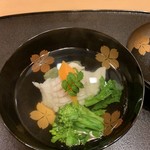 是しん - 椀物 蓬麩、アブラメ、菜の花
