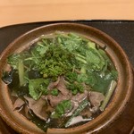 是しん - 旬野菜と牛肉の花山椒鍋