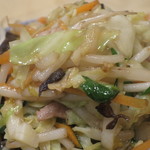 王紀 - 肉と五目野菜炒め