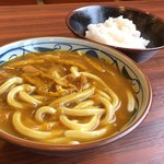 丸亀製麺 - カレーうどん（大）とライス