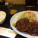 とんかつ ひろ喜 - 特選ヒレとんかつ&クリームコロッケ定食（￥1200）