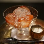 日本料理 晴山 - マスカルポーネに苺