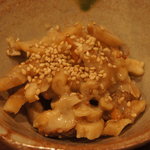 炭火焼ジンギスカン ポッケ - とり皮ポン酢和え