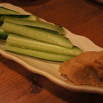 炭火焼ジンギスカン ポッケ - きゅうりにたいみそ（たまたま