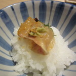 銀座うち山 - 先ずはご飯にのせて♡