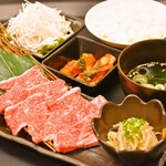 Yakiniku Rakuen - 特選和牛カルビ定食