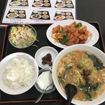 蓬莱閣 - 鳥酢豚と担々麺のセット750円税込