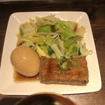 釘本食堂 - 厚揚げ 煮卵 温野菜