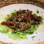 蓮香 - 雲南水腌菜と豚肉の香り炒め<水腌菜大肉>