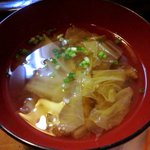 寿司鉄 - 寿司鉄 ＠平和台 ランチに付くコンソメ風白菜のお吸い物