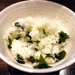 櫻井中華そば店 - 〆の追い飯 ミニわかめご飯