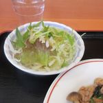 Genchuu En - 定食にはサラダもセットになってたんで先ずはサラダをいただきました、大根の入ったシャキシャキサラダです。