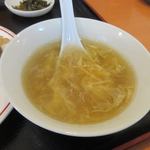 Genchuu En - 定食のスープは中華料理には欠かせない玉子スープでした。