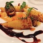 SUGALABO - 和と洋の美味しいとこどり。たけのこの香ばしさとバルサミコソースが絶妙でした