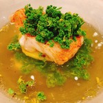 SUGALABO - 皮がパリッと焼かれたキンキにこの時期だけの贅沢花山椒、出汁も抜群でした