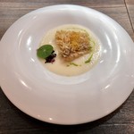 セルサルサーレ - 甘鯛の鱗焼き 大根と鶏のクリーム 自家製のカラスミがけ