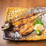 Isshin specialty! Charcoal-grilled whole mackerel
