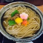 手打ち蕎麦 銀杏 - かけそば　2019.3