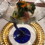 ビストロ ダイア - 富山のホタルイカと青柳貝 タラの芽、こごみ他山菜のマリネ