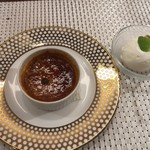 ビストロ ダイア - ほうじ茶のクリームブリュレとバニラアイス