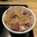Tsukesoba Endou - ミンチ背脂丼200円