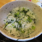 蕎麦切り 翁 - 「野沢菜ごはん」