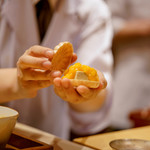 銀座 しのはら - フォアグラ最中