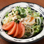 Healthy radish and tofu salad with Japanese dressing