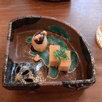 味勧屋 - 前菜：タラの子の煮凝り 小芋の田楽