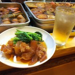 博多のおでん - ハイボール、春菊、スジ