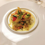 横濱元町 霧笛楼 - 平目のソテー夏野菜のリゾット