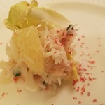 アル・ケッチァーノ - ◆「紅ずわい蟹と雪菜の辛いサラダ」