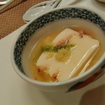 梅の花 - 卓上で出来立て豆腐に桜海老餡