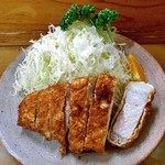 とんかつ とんき - 「特大とんかつ定食」のメイン