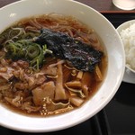 神田パーキングエリア（下り） フードコート - 醤油ラーメン＋ライスです。