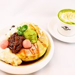 ジューシー トランプ - 和のメニュー始めました＾＾　☆抹茶アイスときなこクリームのUGUISUパンケーキ☆