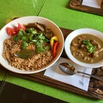 スプーンソング - ビリヤニプレート＆チキンカレー 1,200円