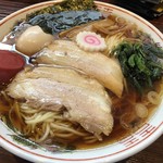 水戸中華そば むじゃき食堂 - 煮卵生姜醤油ラーメン 810円 ＊大盛サービス