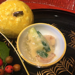 祇園もりわき - 帆立と九条ねぎの酢味噌和え