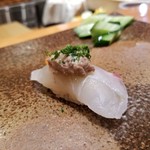 天寿し - 鯛と鯛の白子