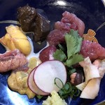 旬ものと日本酒 とみ笑 - 天然すっぽん刺身